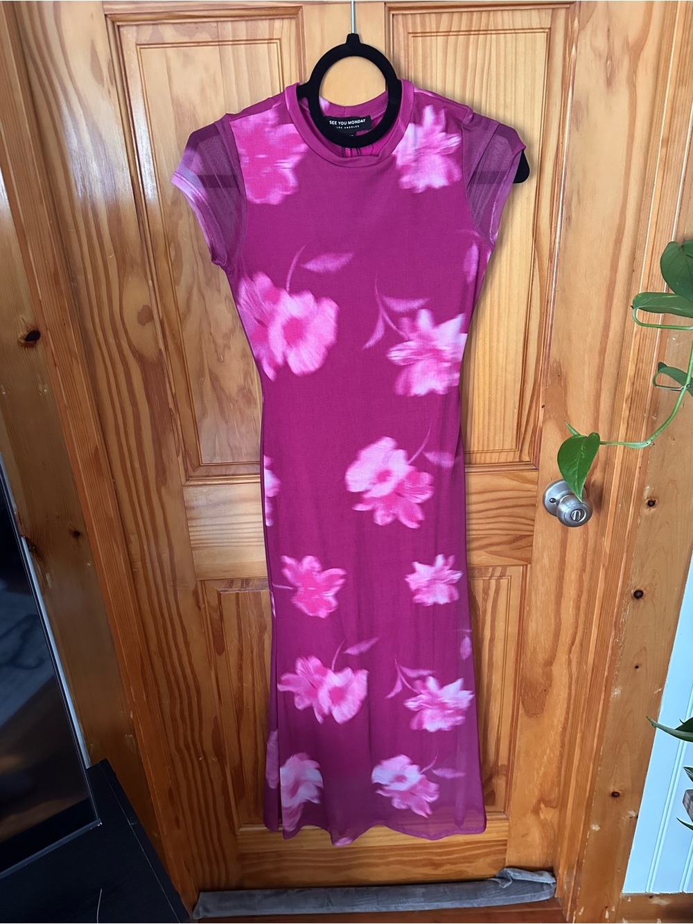 NWT See You Monday Burgundy Floral Dress - Picture 8 of 13